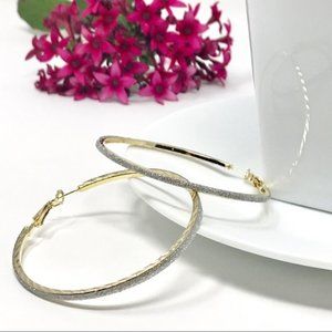 Silver & Gold Sparkly & Matte Fashion Hoops